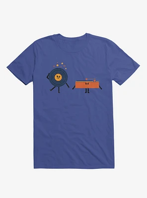 Dizzy Record With Player Royal Blue T-Shirt