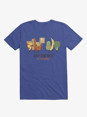 Eat The Rich (In Vitamins) Food Royal Blue T-Shirt