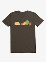 Taco Hop In! Fixings Brown T-Shirt