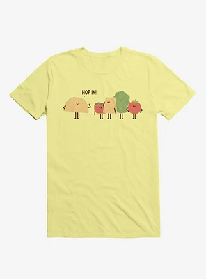 Taco Hop In! Fixings Corn Silk Yellow T-Shirt