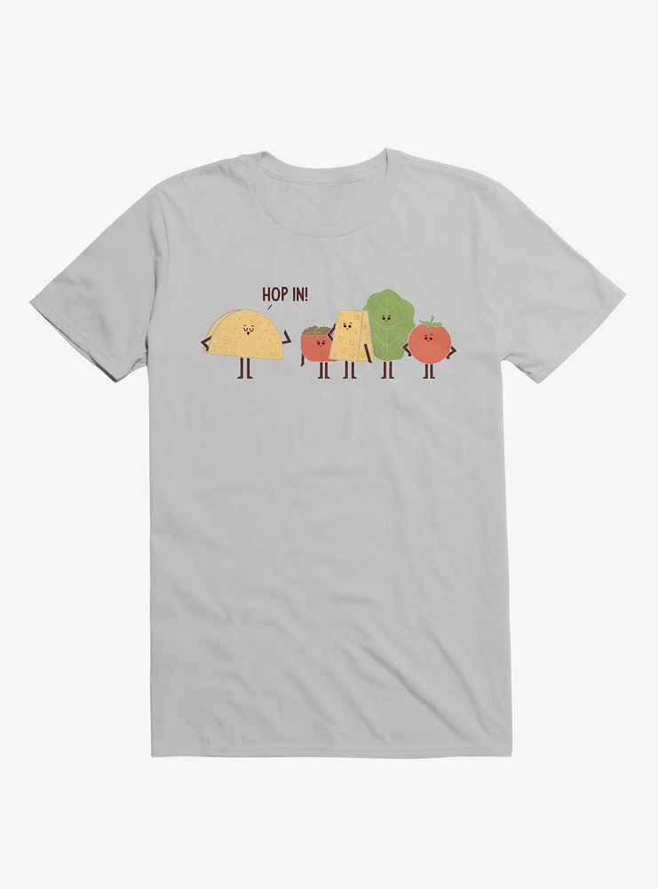 Taco Hop In! Fixings Ice Grey T-Shirt