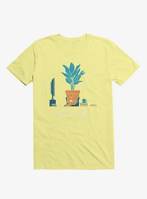 Indoor Comfy Plant Corn Silk Yellow T-Shirt