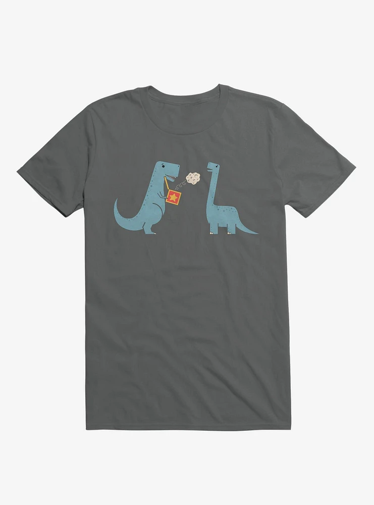 Meteor Jack The Box Dinosaurs Charcoal Grey T-Shirt