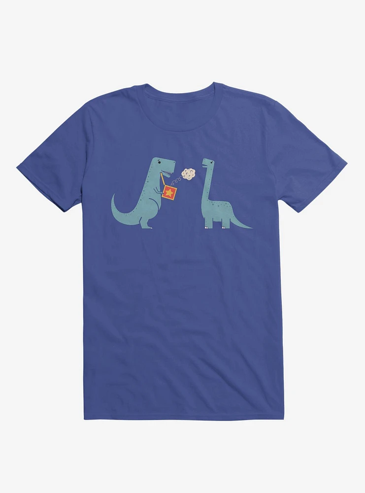 Meteor Jack The Box Dinosaurs Royal Blue T-Shirt