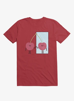 Love Yourself Cherry Looking Mirror Red T-Shirt