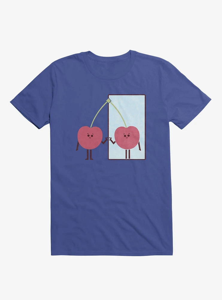 Love Yourself Cherry Looking Mirror Royal Blue T-Shirt