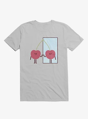 Love Yourself Cherry Looking Mirror Ice Grey T-Shirt