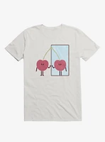 Love Yourself Cherry Looking Mirror White T-Shirt