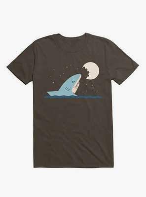 Shark Moon Bite Brown T-Shirt
