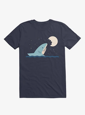 Shark Moon Bite Navy Blue T-Shirt