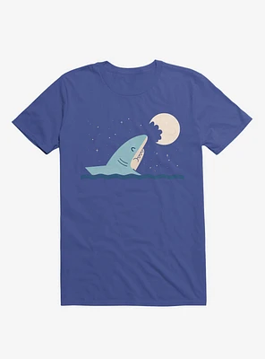 Shark Moon Bite Royal Blue T-Shirt