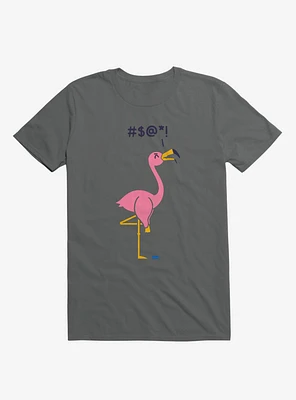 Ouch! Flamingo Charcoal Grey T-Shirt