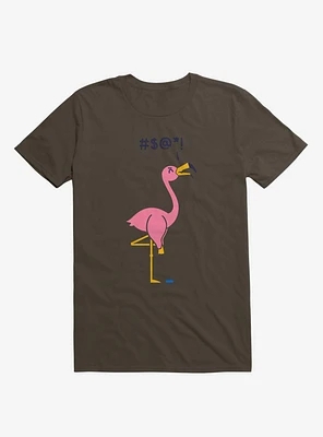 Ouch! Flamingo Brown T-Shirt