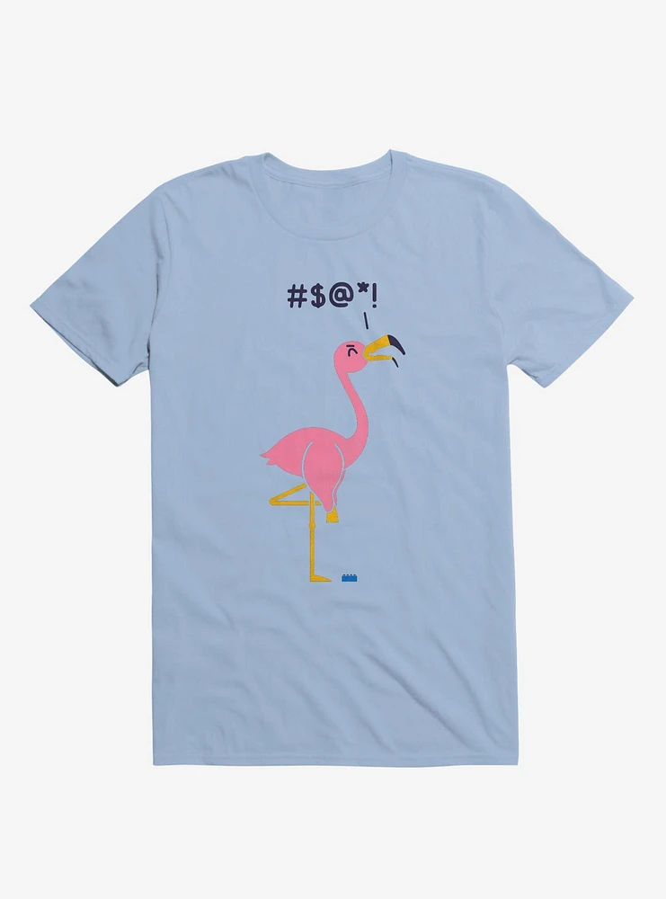 Ouch! Flamingo Light Blue T-Shirt