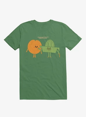 Squeeze Juicer Squeezing Orange Irish Green T-Shirt