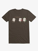 Turn Back Marshmallow Warning Brown T-Shirt