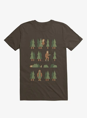 Bigfoot Forest Brown T-Shirt