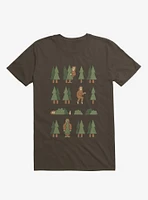 Bigfoot Forest Brown T-Shirt