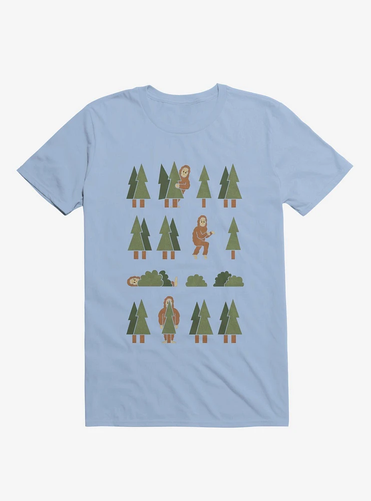 Bigfoot Forest Light Blue T-Shirt