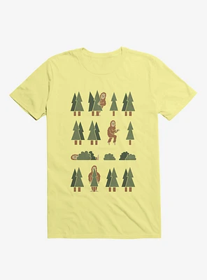 Bigfoot Forest Corn Silk Yellow T-Shirt