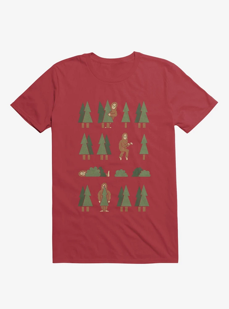 Bigfoot Forest Red T-Shirt