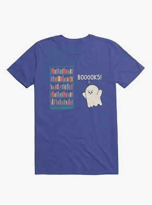 Booooks! Ghost Book Library Lover Royal Blue T-Shirt
