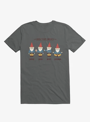 Gnow Your Gnomes Charcoal Grey T-Shirt