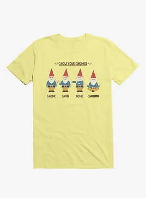 Gnow Your Gnomes Corn Silk Yellow T-Shirt