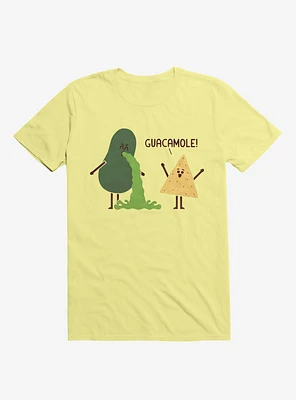 Guacamole Throw Up Corn Silk Yellow T-Shirt