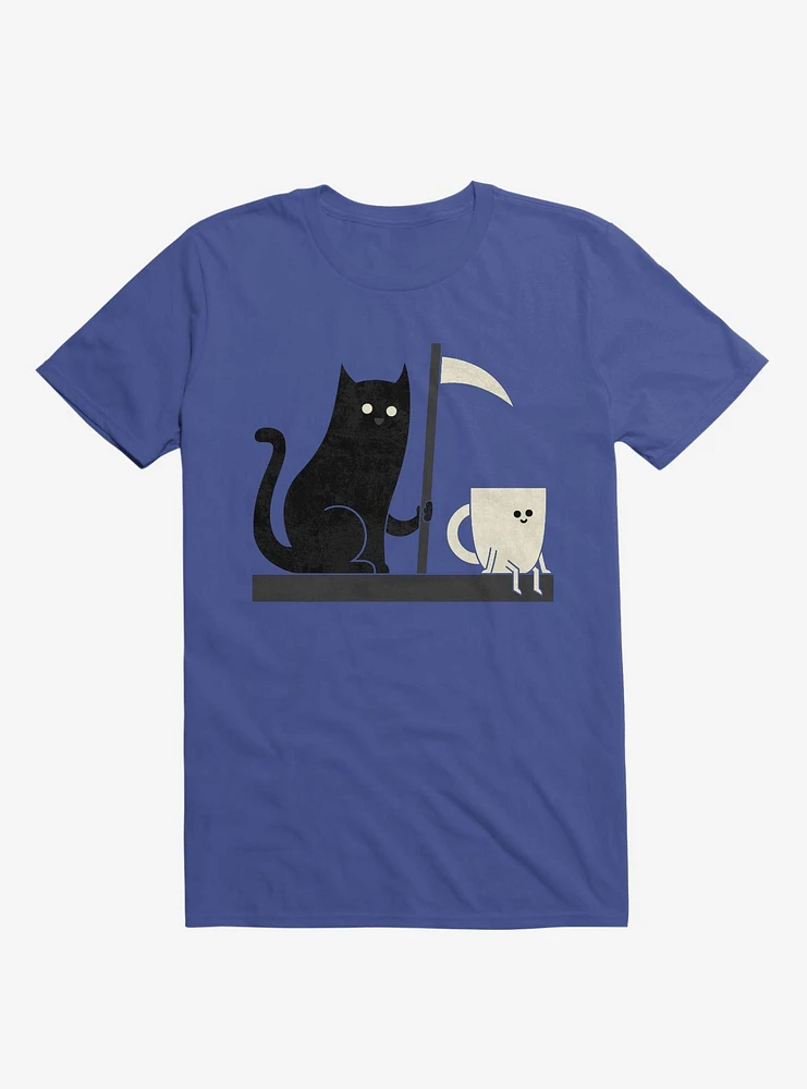 Impending Doom Cat Vs. Cup Royal Blue T-Shirt