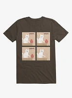 Purrhaps... Mischievous Cat Brown T-Shirt