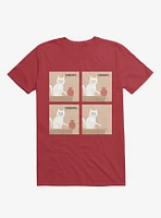 Purrhaps... Mischievous Cat Red T-Shirt