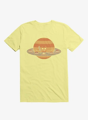 Saturn Eating Sushi Corn Silk Yellow T-Shirt