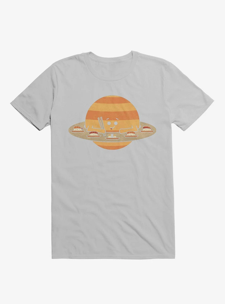 Saturn Eating Sushi Ice Grey T-Shirt