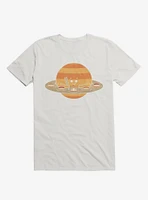 Saturn Eating Sushi White T-Shirt