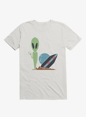 Alien UFO Crash White T-Shirt