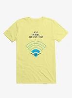 Angry Wi-Fi Hey! I'm Doing The Best I Can! Corn Silk Yellow T-Shirt