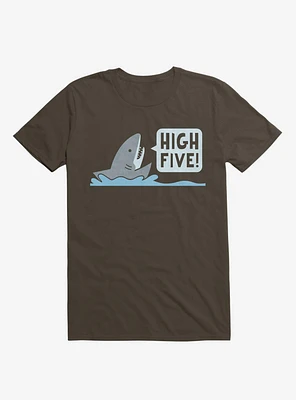 Shark High Five Brown T-Shirt