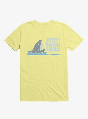 Shark High Five Corn Silk Yellow T-Shirt