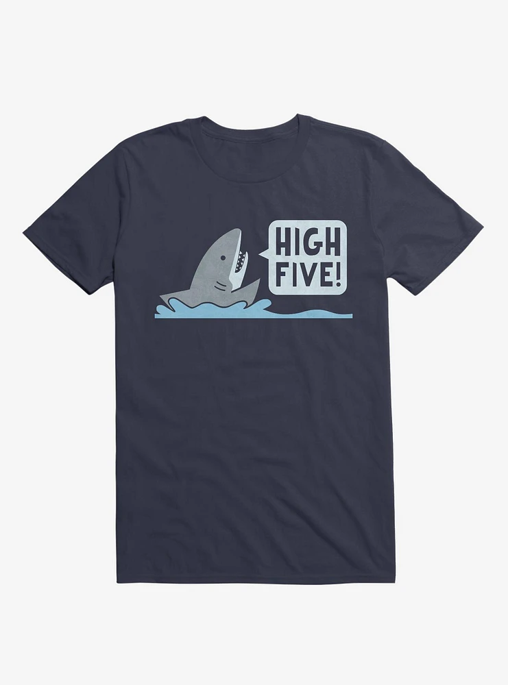 Shark High Five Navy Blue T-Shirt