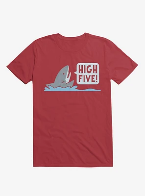 Shark High Five Red T-Shirt