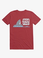 Shark High Five Red T-Shirt