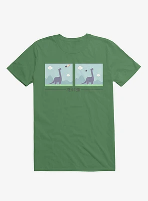 Dinosaur Meh-Teor Irish Green T-Shirt