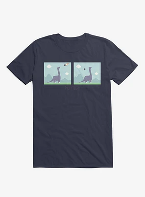 Dinosaur Meh-Teor Navy Blue T-Shirt