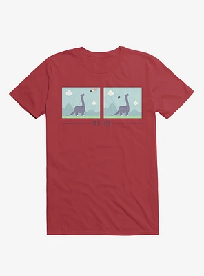 Dinosaur Meh-Teor Red T-Shirt