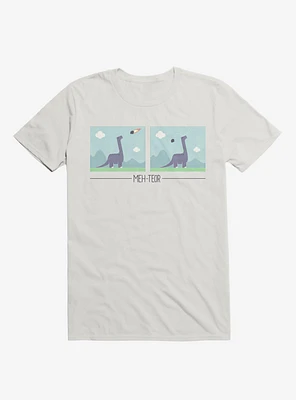 Dinosaur Meh-Teor White T-Shirt