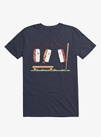 Sushi The Floor Is Wasabi Navy Blue T-Shirt