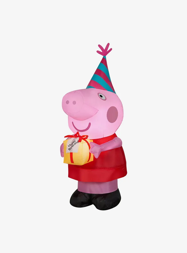 Peppa Pig With Birthday Cake Inflatable Décor