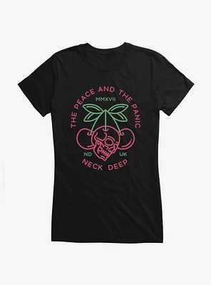 Neck Deep The Peace And Panic Cherry Skull Girls T-Shirt