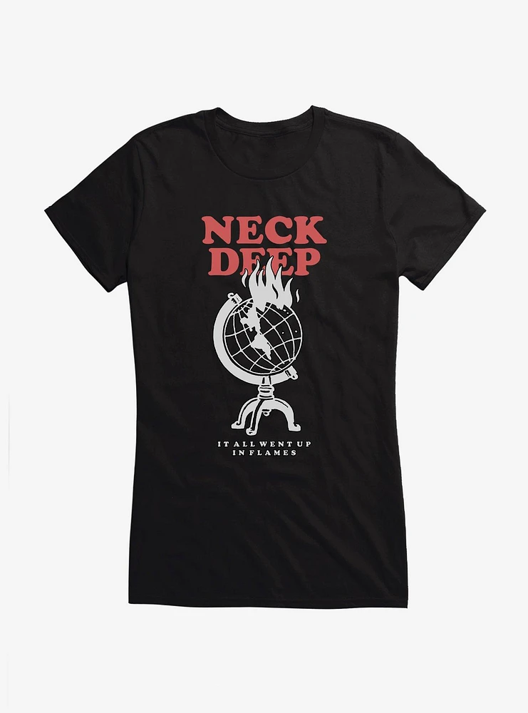 Neck Deep It All Went Up Flames Girls T-Shirt